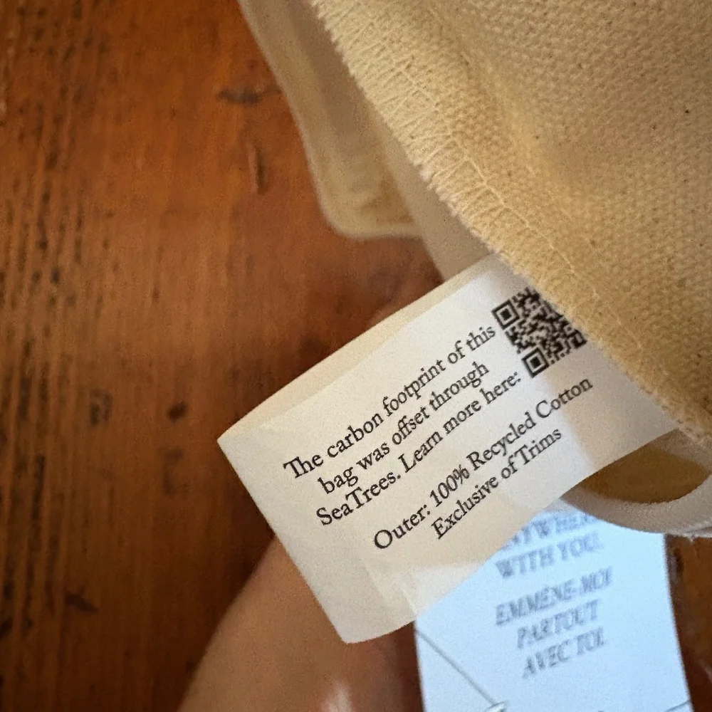 NWT Davines Cotton Canvas Cosmetic Pouch Bag